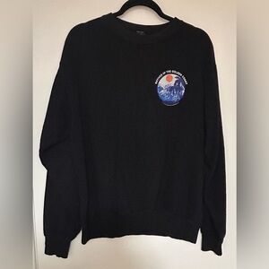 John Galt Women’s Black Graphic Sweatshirt Natives of the Golden Coast Size Med